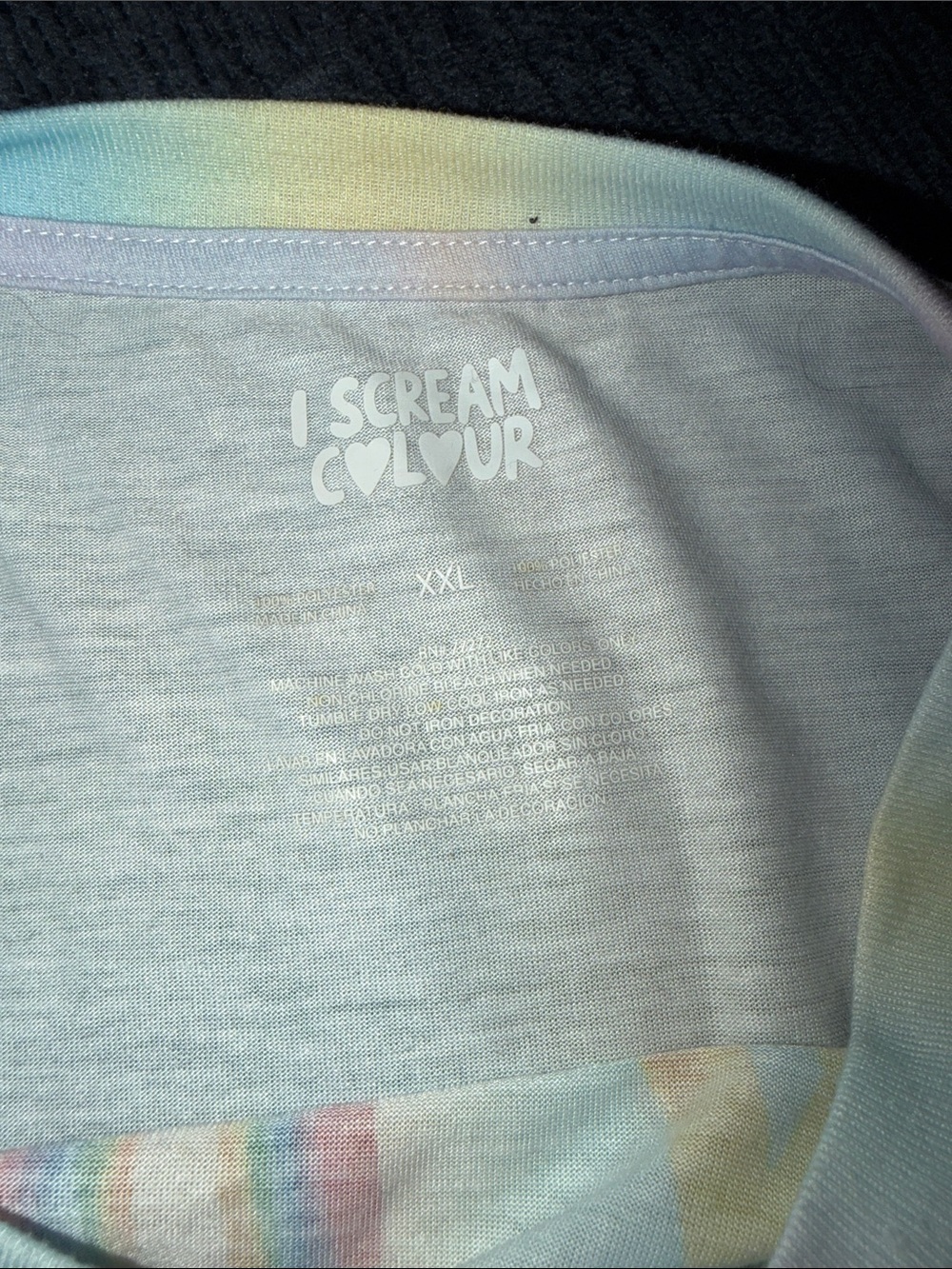 I SCREAM COLOUR Pastel Tie-Dye Graphic Tee - Picture 3 of 4